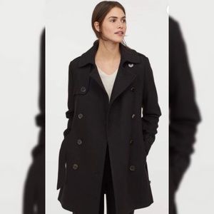 BRAND NEW BLACK PEA COAT SIZE S